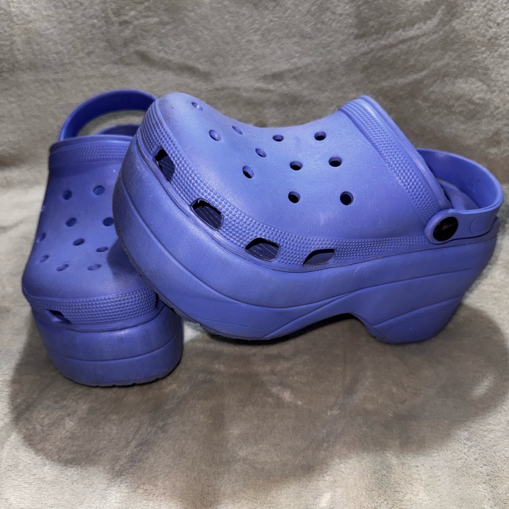 Purple Platform Clog Sandals